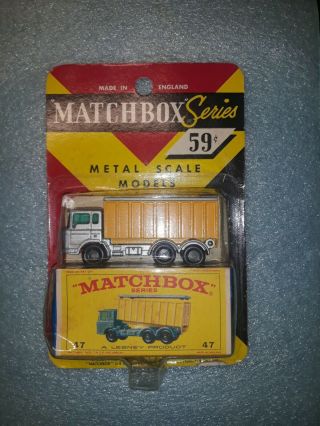 Vintage Lesney Matchbox Rare To Find In Blister D.  A.  F.  Truck 47