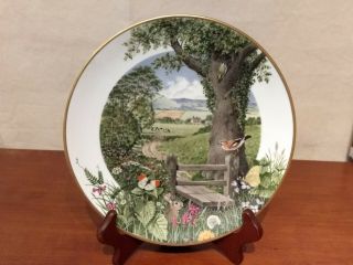 1979 Franklin A Country Path In May Fine English Peter Banett Porcelain 9 " Plate