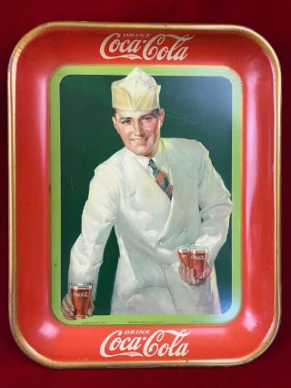 Authentic 1927 Soda Jerk Coca - Cola Serving Tray Coke