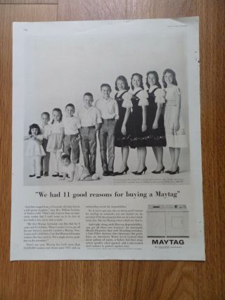 1961 Maytag Washer Dryer Ad The Lennon Sisters Family Of Venice California