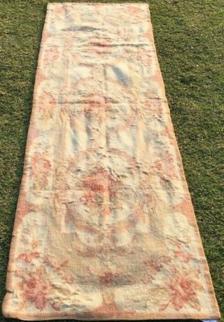 Stunning 1960s Vintage Cross - Stitch Tapestry Wool Handmade Size:219.  46 X 70.  10cm