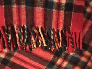 Vintage Tartan Plaid Ottawa Valley Pure Wool Twin Size Blanket 62 