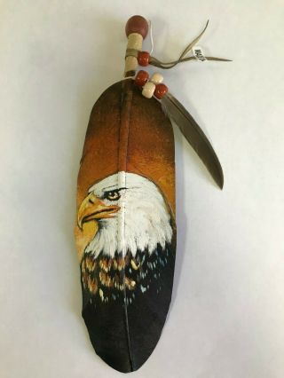 Hand Painted Feather,  Arts & Crafts,  Southwest,  Santa Fe,  Eagle
