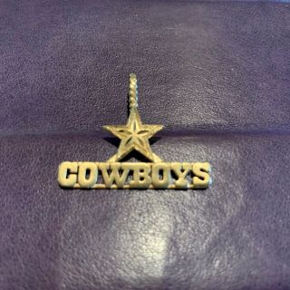 90’s Vintage 14k Fine Gold Nfl Dallas Cowboys Charm Pendant