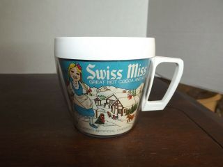 Vintage West Bend Thermo - Serv Swiss Miss Advertising Insulated Plastic Mug Cup 3