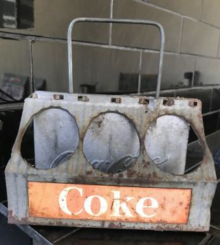 Coke Coca - Cola Vintage Tin Metal Carrier Plus 18 Tins For Bill Newbon