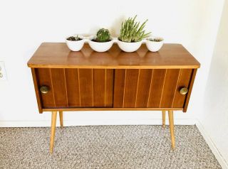 Mid Century Credenza Chest Of Drawers Vintage Side End Table Sideboard