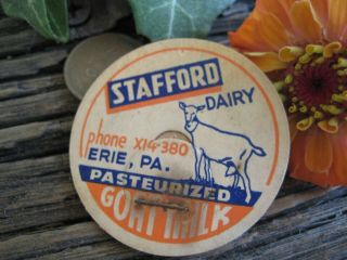 Stafford Goat milk cap,  Erie,  Pa. ,  1 5/8 