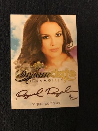 Raquel Pomplun Signed Trading Card Benchwarmer Playboy Playmate Of Year 2013