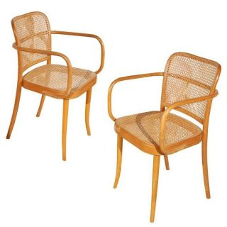 Handmade Bentwood And Cane Stendig Dining Chair By Josef Hoffmann For Thonet