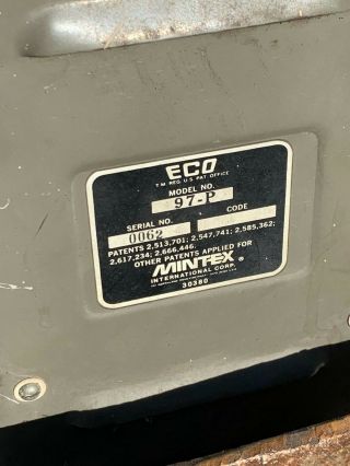 Eco Model 97 Tireflator Wall Mount Air Meter Pump Unrestored Service Station 2