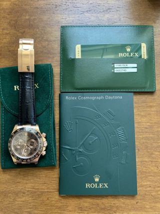 Rolex Oyster Perpetual Cosmograph Daytona Watch.  Yellow Gold.  Papers,  No Box