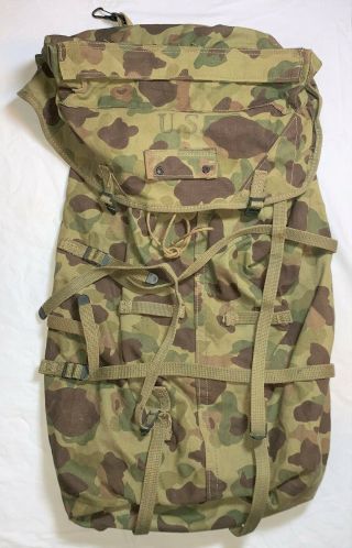 Wwii Us Army M - 1943 M43 Camouflage " Jungle Pack " Dated 1943,  Un - Issued
