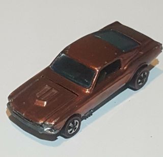 Hot Wheels Custom Mustang Hk Light Brown (copper) 1968 Redline