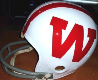 Wisconsin Badgers University College Football Vintage Riddell Kra Lite Helmet