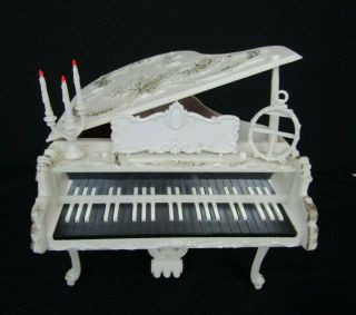 1960s Vintage Barbie Susy Goose Piano Music Box Bench Candles Frame HTF 2