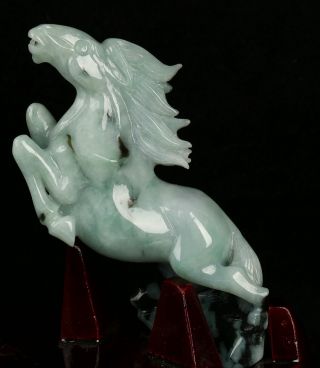 Cert ' d 2 Color Natural Grade A Jade Statue Sculpture couple horse 马 r071382 3