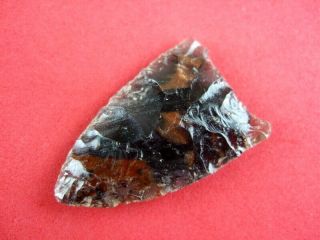 Fine Authentic California Obsidian Plains Triangular Point Indian Arrowheads