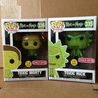 Funko Pop Animation: Toxic Rick And Morty Glow - In - The - Dark Target Exclusive Set