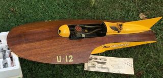 Vintage 36” Dumas Miss Unlimited Wood Wooden Rc Boat