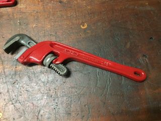 Vintage Ridgid Heavy Duty Pipe Wrench/stilsons E14 Made In Usa Plumbing Tools