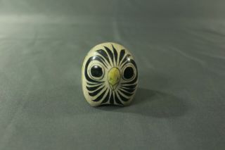 Vintage Tonala Mexican Folk Art Ceramic Owl By " Cat "