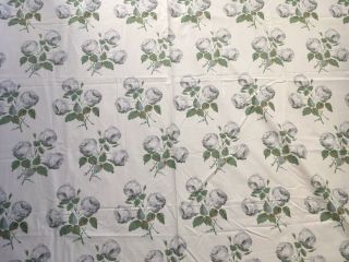 Cabbage Rose Colefax & Fowler Fabric ‘bowood’ 68” X 51” Grey/green