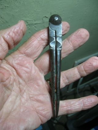 Vintage 5 - 1/4 " Handmade Cast Iron Compass Divider Caliper Protractor Navigation