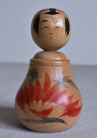 9.  5cm (3.  7 ") Japanese Old Ejiko Kokeshi Doll : Takeo Takahashi 1916 2005