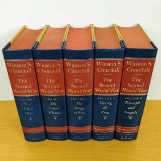 Churchills Second World War Chartwell Edition Volumes 2 3 4 5 6 Hc Book Vtg