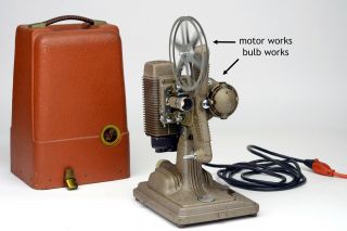Vintage Revere Model 85 - 8mm Movie Film Projector W/ Case & Reel