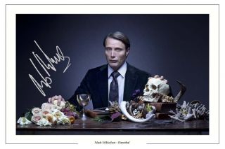 Mads Mikkelsen Hannibal Autograph Signed Photo Print Lecter