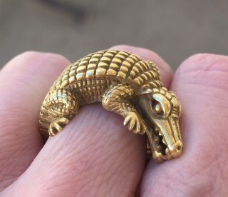 Gorgeous Barry Kieselstein - Cord 18k Gold Alligator Ring Size 5.  5