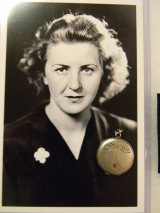 Eva Braun 800 Silver Presentation Locket Birthday Gift From Hitler