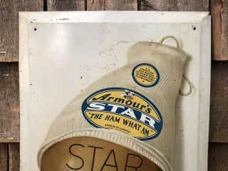 RARE Vintage ARMOUR’S Star Ham Country Store Market Advertising Sign 2