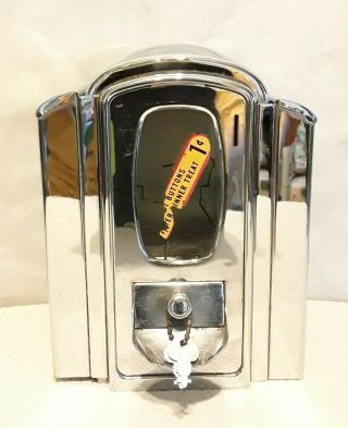 Vintage Eldridge Automatic Coin Op Operated Napkin Dispenser 1 Cent Candy