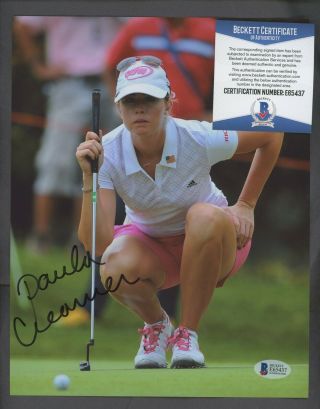 Paula Creamer Womens Golf Signed 8x10 Photo Autographed Auto Bgs Bas