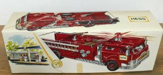 Vintage 1970 Hess Toy Fire Truck With Inserts Light & Motor