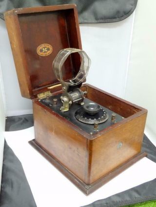 Vintage Crystal Radio Receiver W/ Igranic No 2 Short Wave Aerial / Galena Set