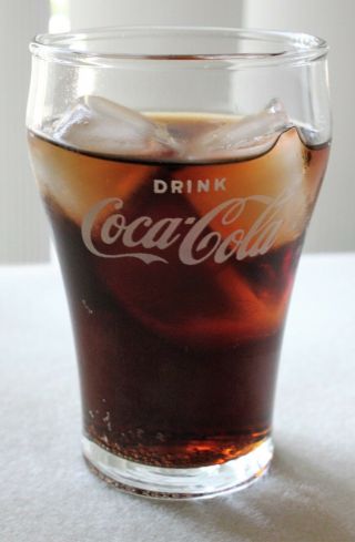 Vtg 1950 1960 Drink Coca Cola 6 Oz Soda Fountain Glasses Ht White Star Libbey
