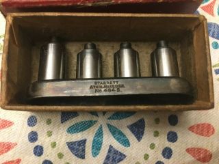 Vintage Starrett No.  494B Toolmakers Locating Buttons & Origin Box Machinist USA 3