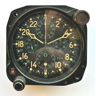 Wwii Us Navy Usaaf Aircraft An 5741 - 1 E - 37500 8 Days Cockpit Clock Elgin Watch