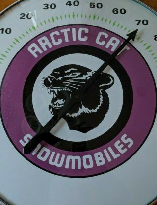 VINTAGE ARCTIC CAT SNOWMOBILE ADVERTISING THERMOMETER 2
