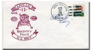 Apollo 13 Uss Iwo Jima Prs Cover Handsigned By Recovery Pilot - 2h74