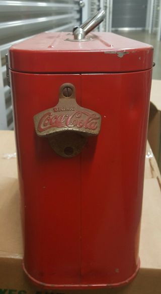 Rare Vintage Antique 1940 ' s COCA - COLA CAVALIER AIRLINE COOLER w/Bottle Opener 2