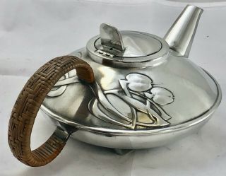 fabulous liberty & co tudric art nouveau pewter tea pot archibald knox 0231 2