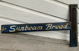 Vintage Sunbeam Bread Door Push Sign Pull Handle Partial