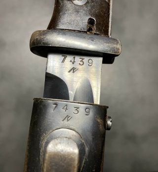 1941 Dated Matching Ww2 German Mauser K98 Bayonet And Scabbard