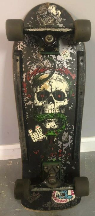 Vintage 80’s Mike Mcgill Complete Skateboard W/ Tracker Trucks And Slime Balls