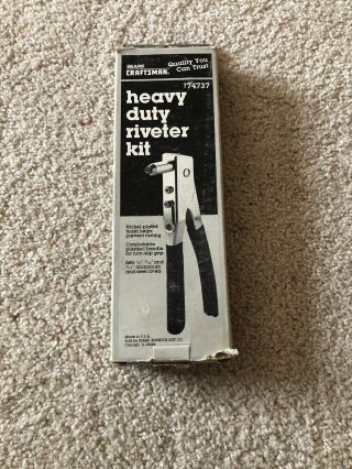 Vintage Sears Craftsman Heavy Duty Riveter Kit 97473